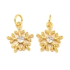 Rack Plating Brass Micro Pave Clear Cubic Zirconia Pendants LS-KK-B093-04B-G-1