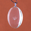 Flat Oval Alloy Glass Pendants GLAA-Q050-18x25-01P-2