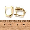 Rack Plating Brass Micro Pave Cubic Zirconia Hoop Earring Findings EJEW-H143-04G-3