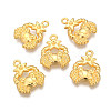 Golden Plated Alloy Pendant Rhinestone Settings PALLOY-WH0067-15G-04-1