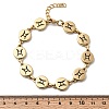 12 Constellations 304 Stainless Steel Link Chain Bracelets BJEW-I239-01G-09-5