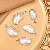 5Pcs Natural White Shell Mother of Pearl Shell Big Pendants SSHEL-SZ0001-04-4