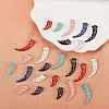 24Pcs 12 Style Rack Plating Alloy Enamel Pendants ENAM-SZ0002-47-6