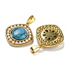 Synthetic Turquoise Pendants STAS-U024-16G-04-2