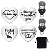 Heart Double-Sided Engraved Stainless Steel Commemorative Decision Maker Coin Set AJEW-GL0002-01I-1