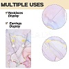 50Pcs Rectangle Hot Stamping Cardboard Paper Jewelry Display Cards CDIS-CJ0001-04-3