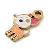304 Stainless Steel Enamel Pendants STAS-G374-01G-04-2