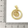Brass Micro Pave Cubic Zirconia Pendants KK-Z042-22G-3