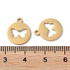 Ion Plating(IP) 304 Stainless Steel Charms STAS-F300-01G-3