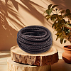 5M Braided Round PU Leather Jewelry Cord OCOR-GF0004-96B-02-7