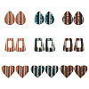 Beadthoven 18Pcs 9 Style Resin & Walnut Wood Pendants RESI-BT0001-21-2