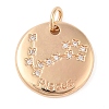 Brass with Clear Cubic Zirconia Pendants KK-N256-24L-G-1