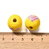 Valentine's Day Element Printed Wood Beads WOOD-R002-01-03-3