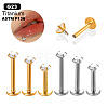 G23 Titanium Clear Cubic Zirconia Internally Threaded Labrets WGA0CA4-05-1