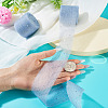 2Rolls Polyester Hot-fix Rhinestone Raw Edges Ribbon OCOR-TA0003-95B-6