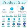 Transparent Spray Paint & Baking Paint Crackle Glass Beads GLAA-TA0003-45-4