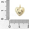 Brass Micro Pave Cubic Zirconia Charms LS-KK-S514-04A-G-3