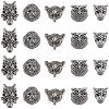 SUNNYCLUE 40Pcs 5 Style Tibetan Style Alloy Beads TIBEB-SC0001-25-1