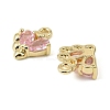 Brass Micro Pave Cubic Zirconia Pendants KK-C107-14A-G-2