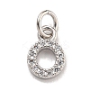 Initial Letter Brass with Cubic Zirconia Charms KK-Q814-26O-P-1