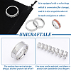 Unicraftale 24Pcs 8 Size 201 Stainless Steel Grooved Finger Ring Settings STAS-UN0041-46P-5