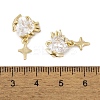 Brass Micro Pave Clear Cubic Zirconia Pendants LS-KK-L212-13G-3