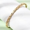 304 Stainless Steel Crystal Rhinestone Heart Hinged Cuff Bangles for Women SA-CBA61B8-10G-3