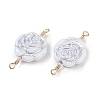 Opaque Acrylic Links Connector Charms KK-K296-07B-G-2