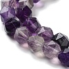 Natural Purple Fluorite Beads Strands G-G030-A08-01-4