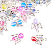 20Pcs Transparent Glass Pendants PALLOY-TAC0163-3