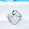 Brass Cuff Rings for Women RJEW-G347-14P-2