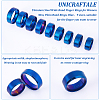 Unicraftale 18Pcs 9 Styles Titanium Steel Wide Band Finger Rings for Women Men RJEW-UN0002-53BU-5