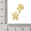 Butterfly Rack Plating Brass Micro Pave Cubic Zirconia Pendants KK-Z074-73G-3