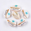 Printed Cowrie Shell Beads SHEL-S276-12A-1
