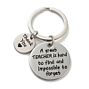 Teacher's Day Gift 201 Stainless Steel Word Thank You Keychains LS-KEYC-E040-05P-03-1