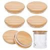 Bamboo Bottle Caps AJEW-WH0270-206-1