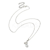 Crystal Rhinestone Butterfly Pendant Necklace with Cable Chains NJEW-FZ00018-1