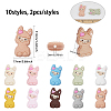 20Pcs 10 Colors Alpaca Food Grade Eco-Friendly Silicone Focal Beads SIL-CA0002-75-2