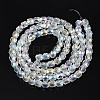 Electroplate Transparent Glass Beads Strands EGLA-N002-13-B06-2