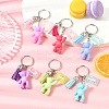 Tassel Bear Acrylic & Resin Keychain KEYC-YW00167-01-4