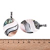Natural Abalone Shell & Black Lip Shell & Pink Shell Pendants SSHEL-B003-06P-04-3