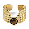 Natural Tiger Eye Finger Rings RJEW-U027-02G-09-2