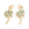 Brass Micro Pave Cubic Zirconia Pendants ZIRC-G165-01G-2