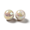 UV Plating Opaque Rainbow Iridescent Acrylic Beads MACR-D063-01A-05-2