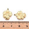304 Stainless Steel Flower Pendants STAS-T067-55G-3