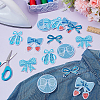 15Pcs 5 Styles Bowknot Theme Self Adhesive Computerized Embroidery Cloth Iron on/Sew on Patches DIY-AR0004-84-7