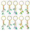 20Pcs 5 Colors Glass Keychain KEYC-FH00057-1