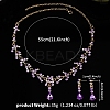 Alloy & Rhinestone Studs Earrings & Necklaces Set PW-WG1364A-14-1