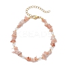 Natural Sunstone Chip Beaded Bracelets for Women BJEW-JB11742-02-2