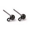 304 Stainless Steel Ball Post Stud Earring Findings STAS-Z035-01EB-B-1